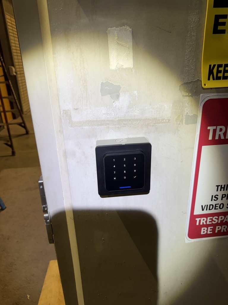 Installed access control keypad