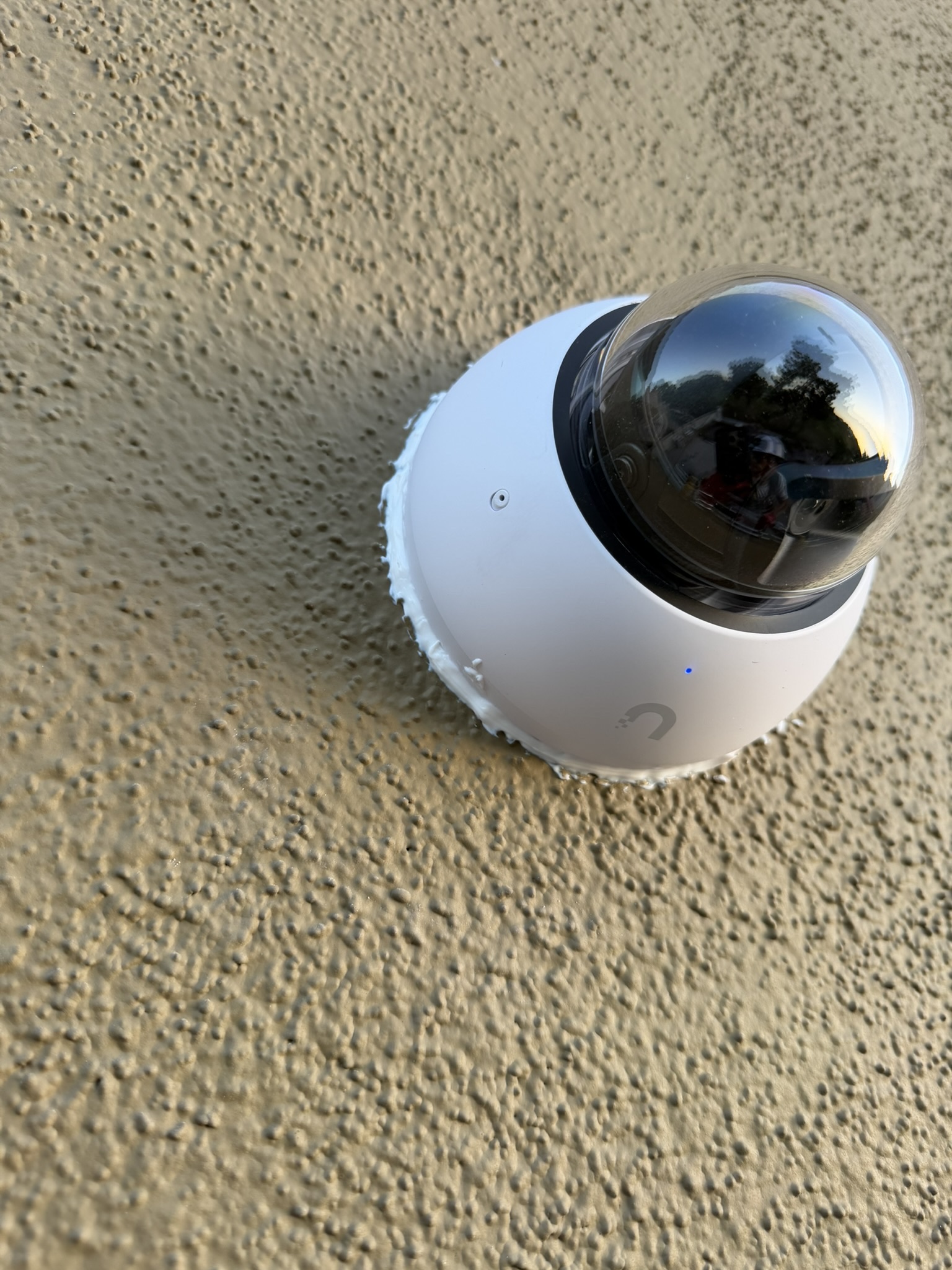 Installed security camera close-up